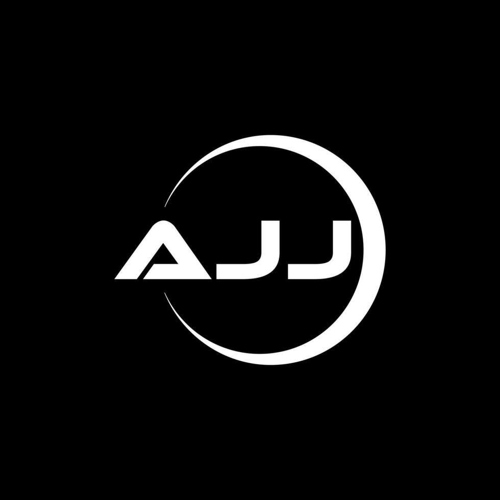 ajj lettre logo conception, inspiration pour une unique identité. moderne élégance et Créatif conception. filigrane votre Succès avec le frappant cette logo. vecteur