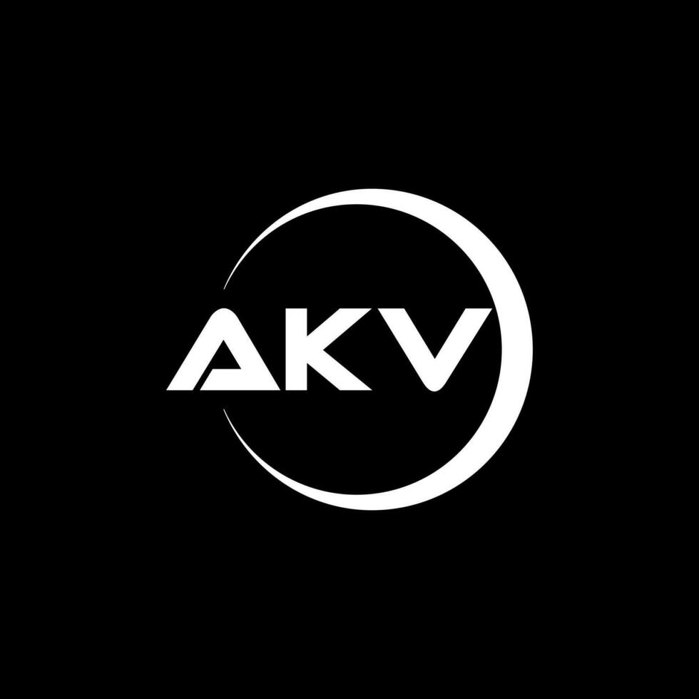 akv lettre logo conception, inspiration pour une unique identité. moderne élégance et Créatif conception. filigrane votre Succès avec le frappant cette logo. vecteur
