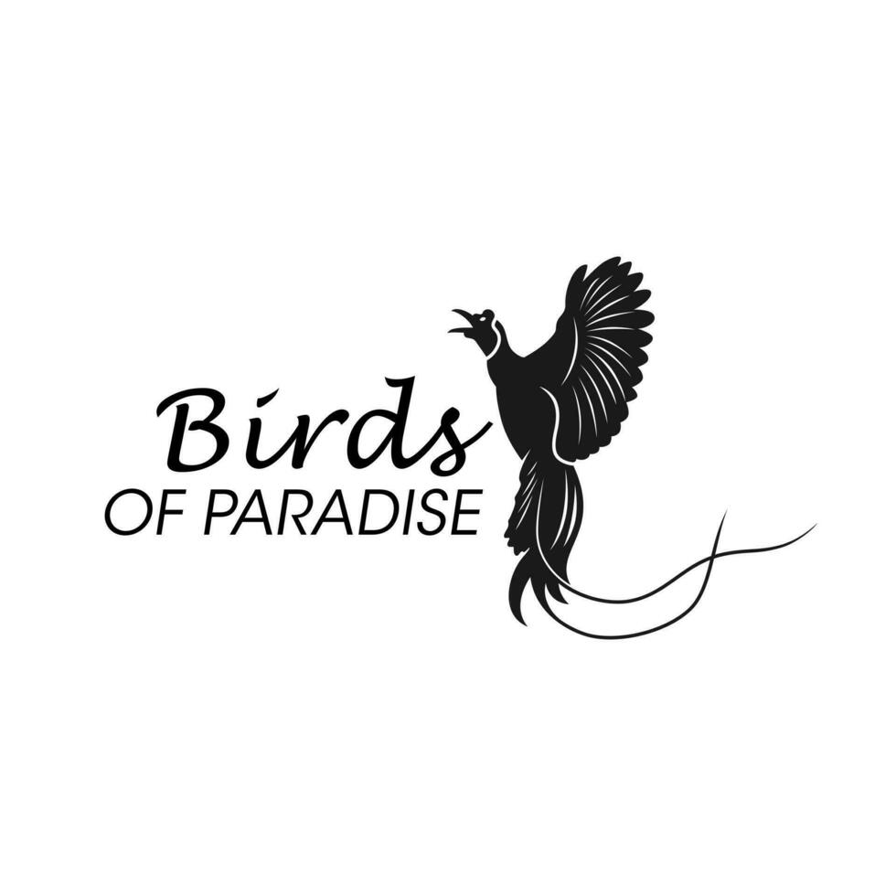 oiseau de paradis illustration logo vecteur