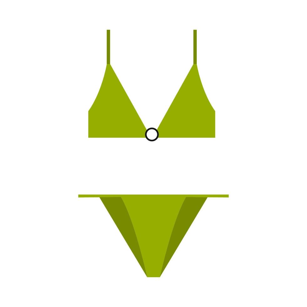 maillot de bain simple icône vert. illustration vectorielle vecteur