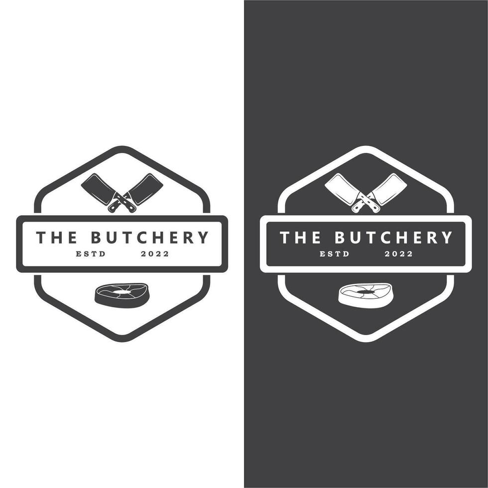 Boucher logo vecteur icône illustration conception. logo adapté pour restaurant et nourriture industrie