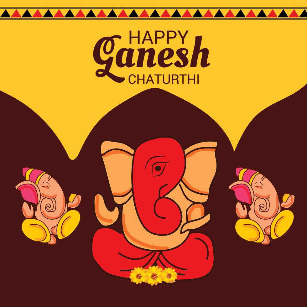 joyeux ganesh chaturthi. vecteur