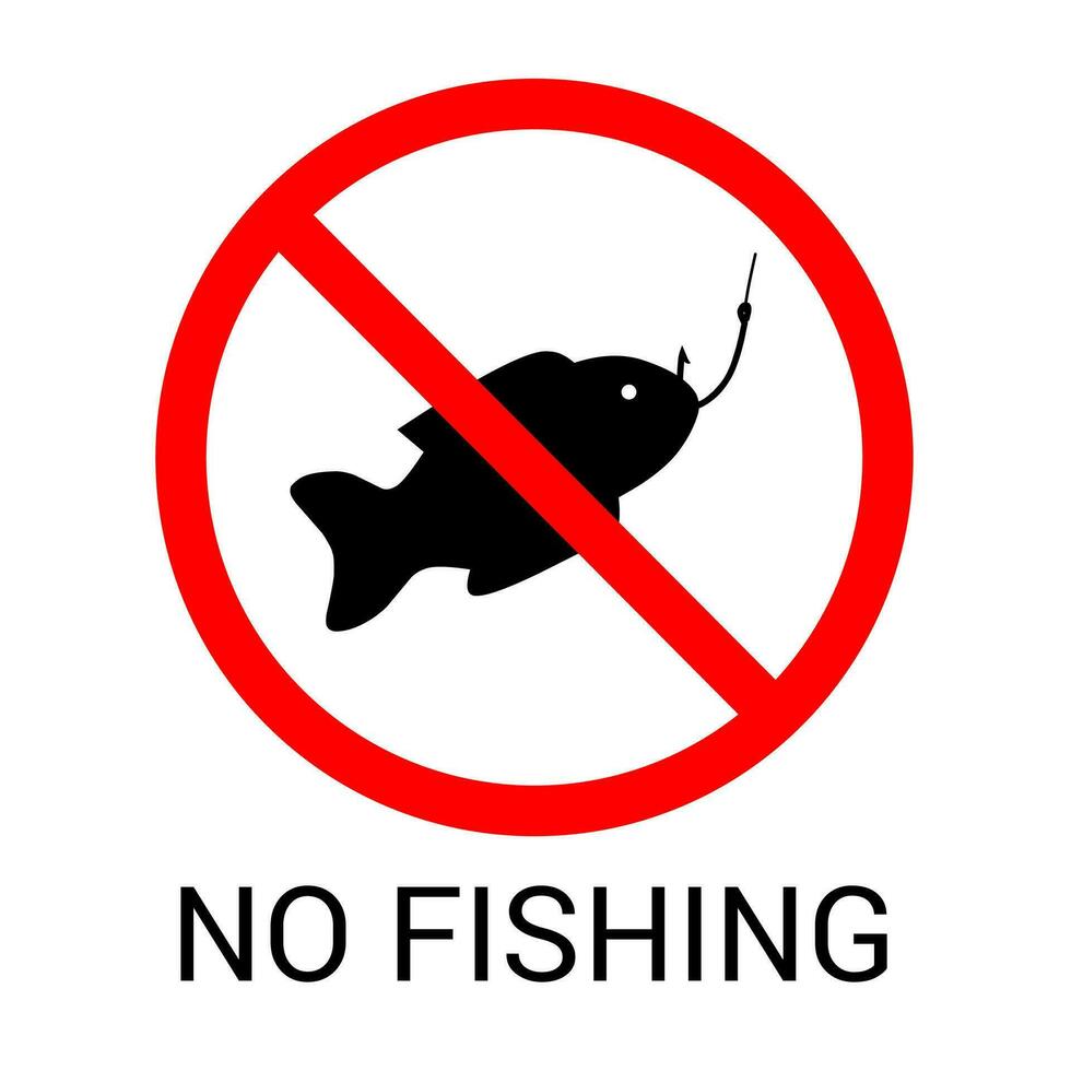 aucun signe de pêche vecteur