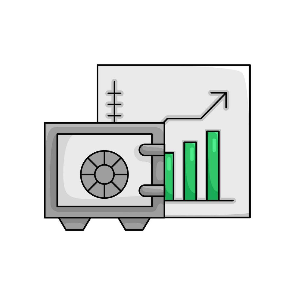 sûr argent avec graphique graphique et La Flèche illustration vecteur