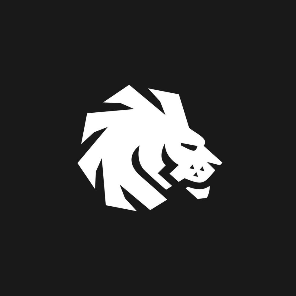 élégant Lion tête logo icône modèle vecteur