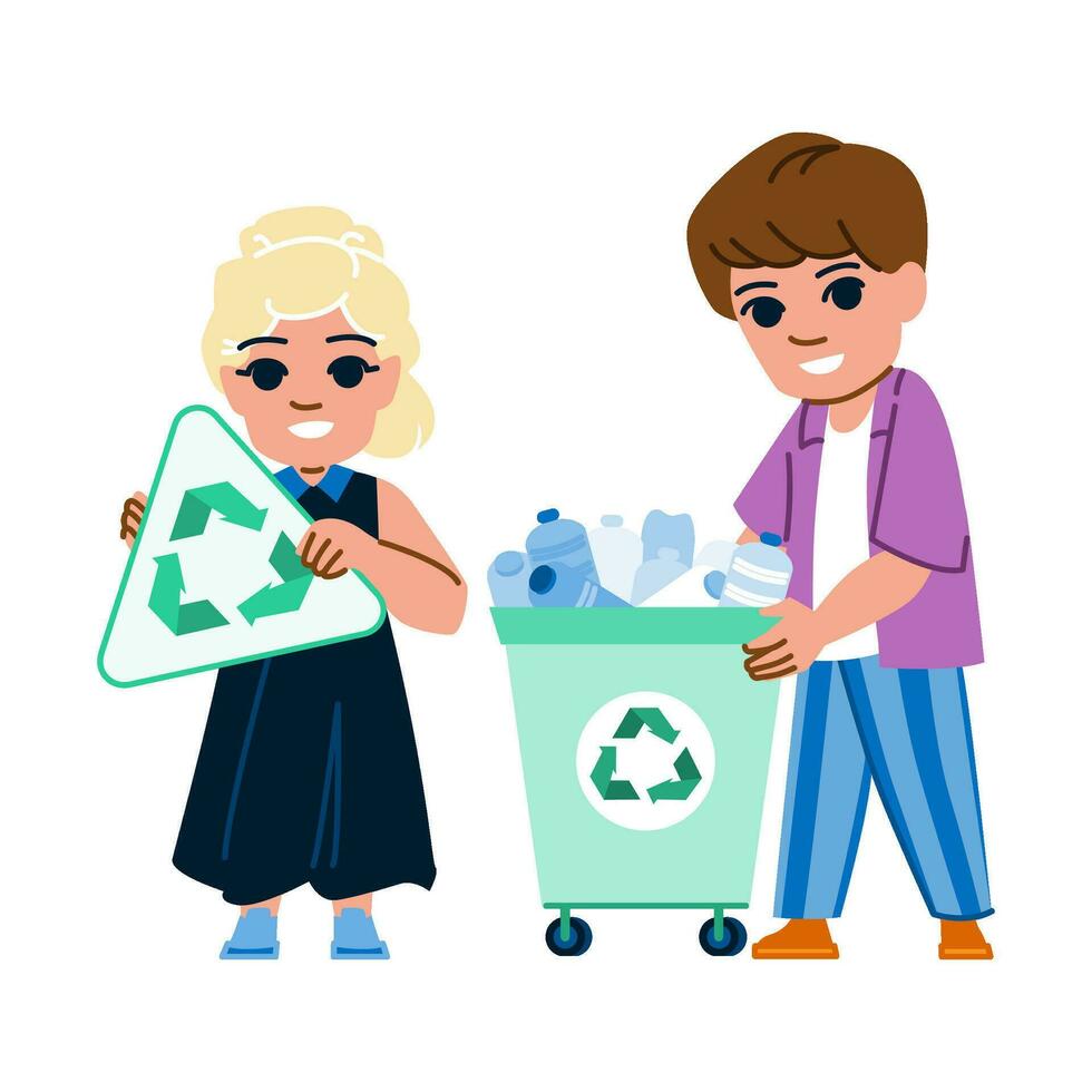 jouet les enfants recyclé matériaux vecteur