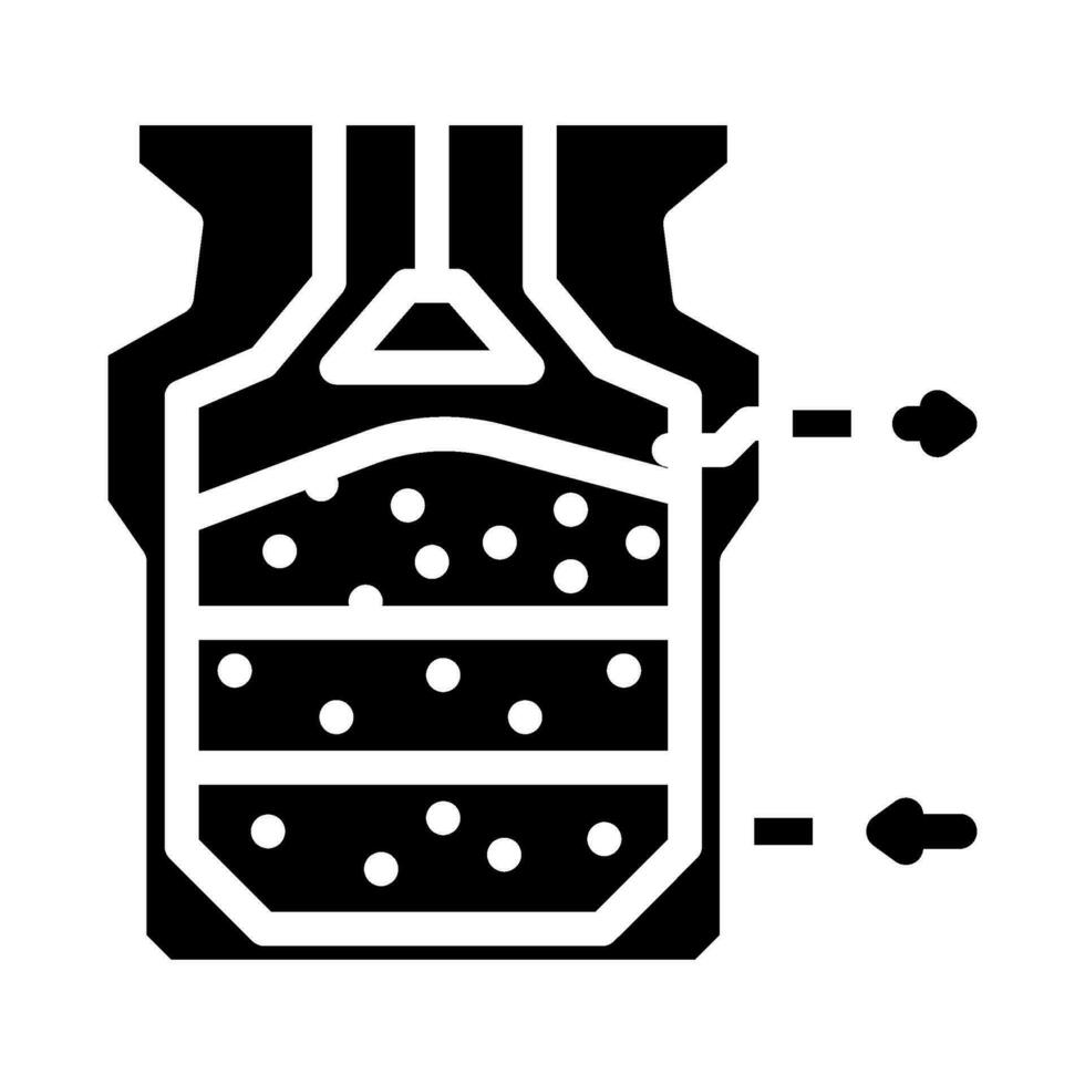 gazéification la biomasse énergie glyphe icône vecteur illustration