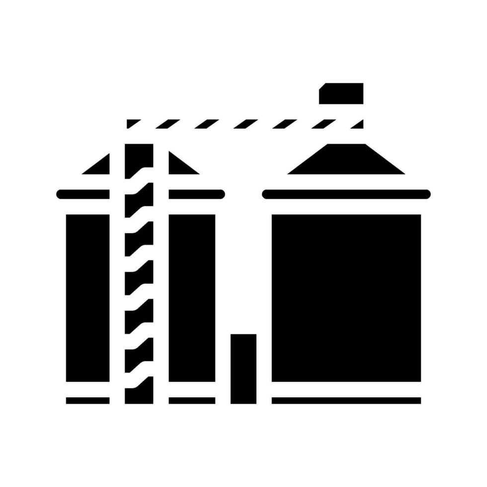 silo la biomasse énergie glyphe icône vecteur illustration
