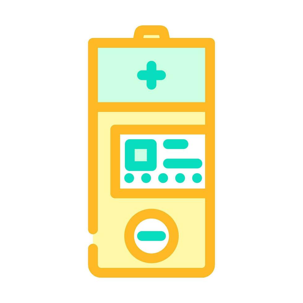 alcalin batterie Couleur icône vecteur illustration