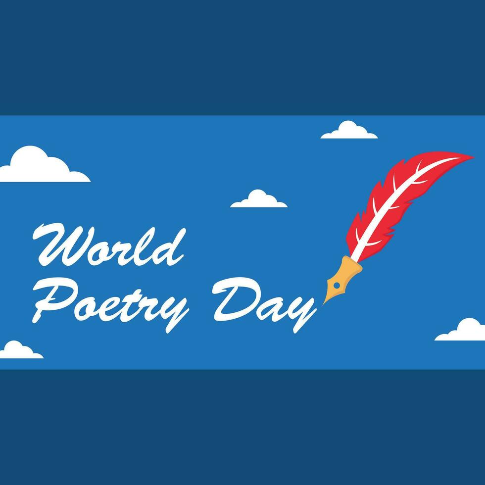 illustration vecteur graphique de le penne est l'écriture une phrase, parfait pour international jour, monde poésie jour, célébrer, salutation carte, etc.