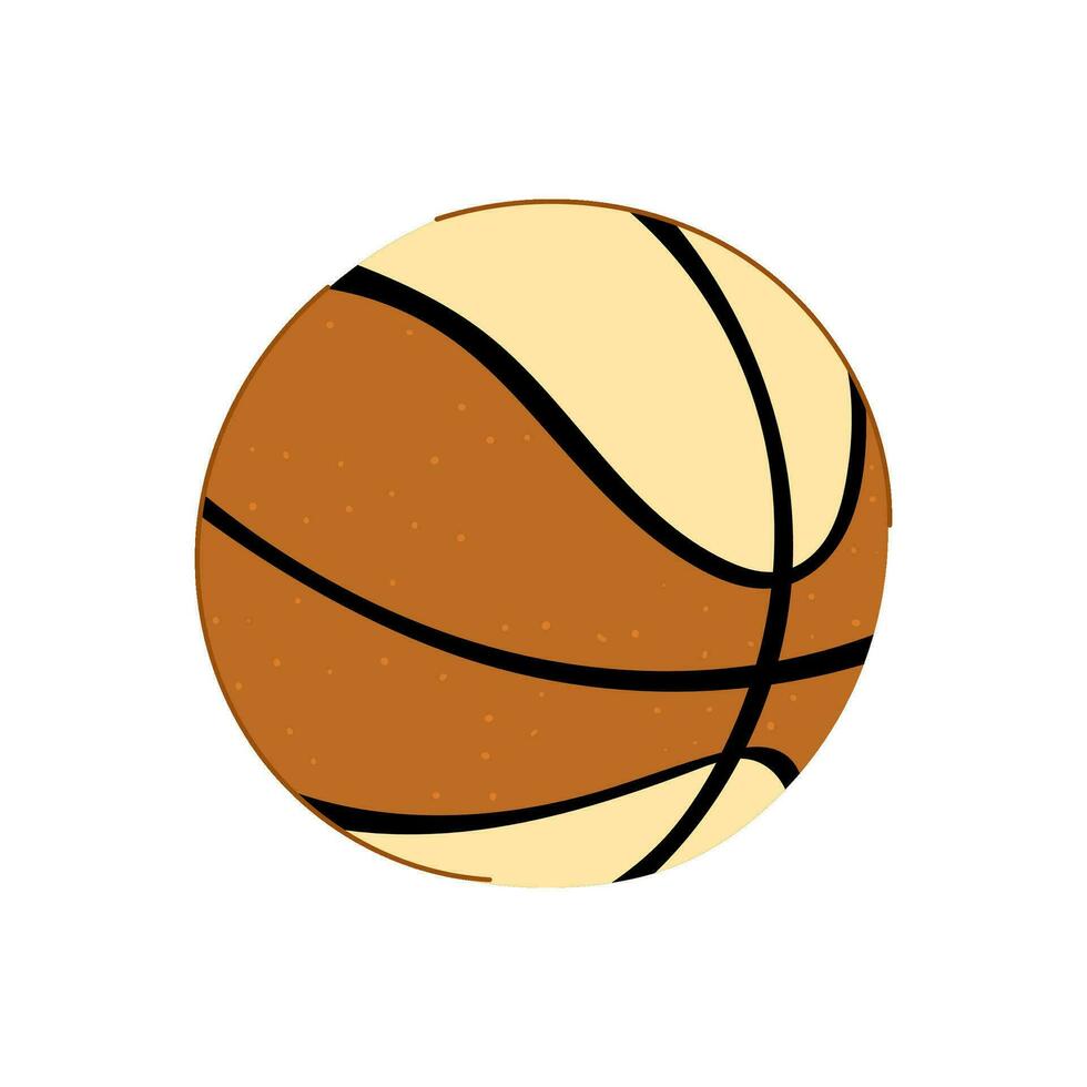 panier basketball Balle dessin animé vecteur illustration