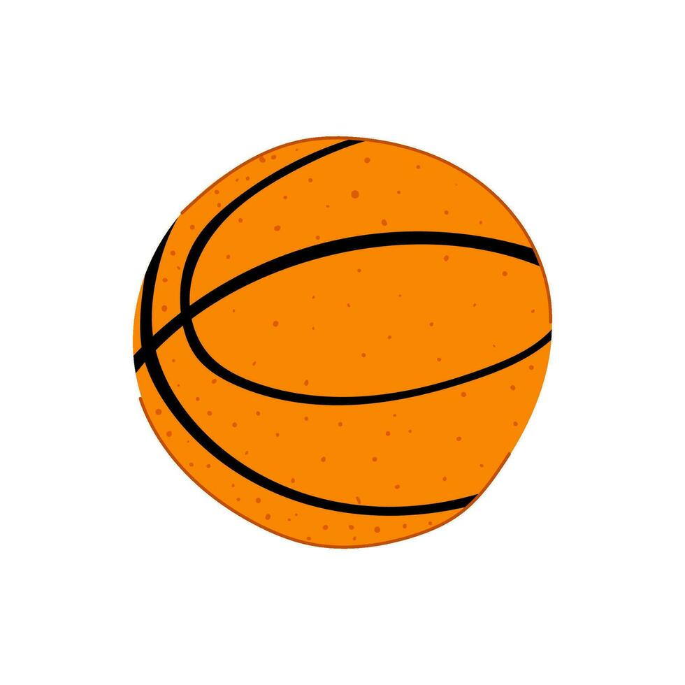 noir basketball Balle dessin animé vecteur illustration