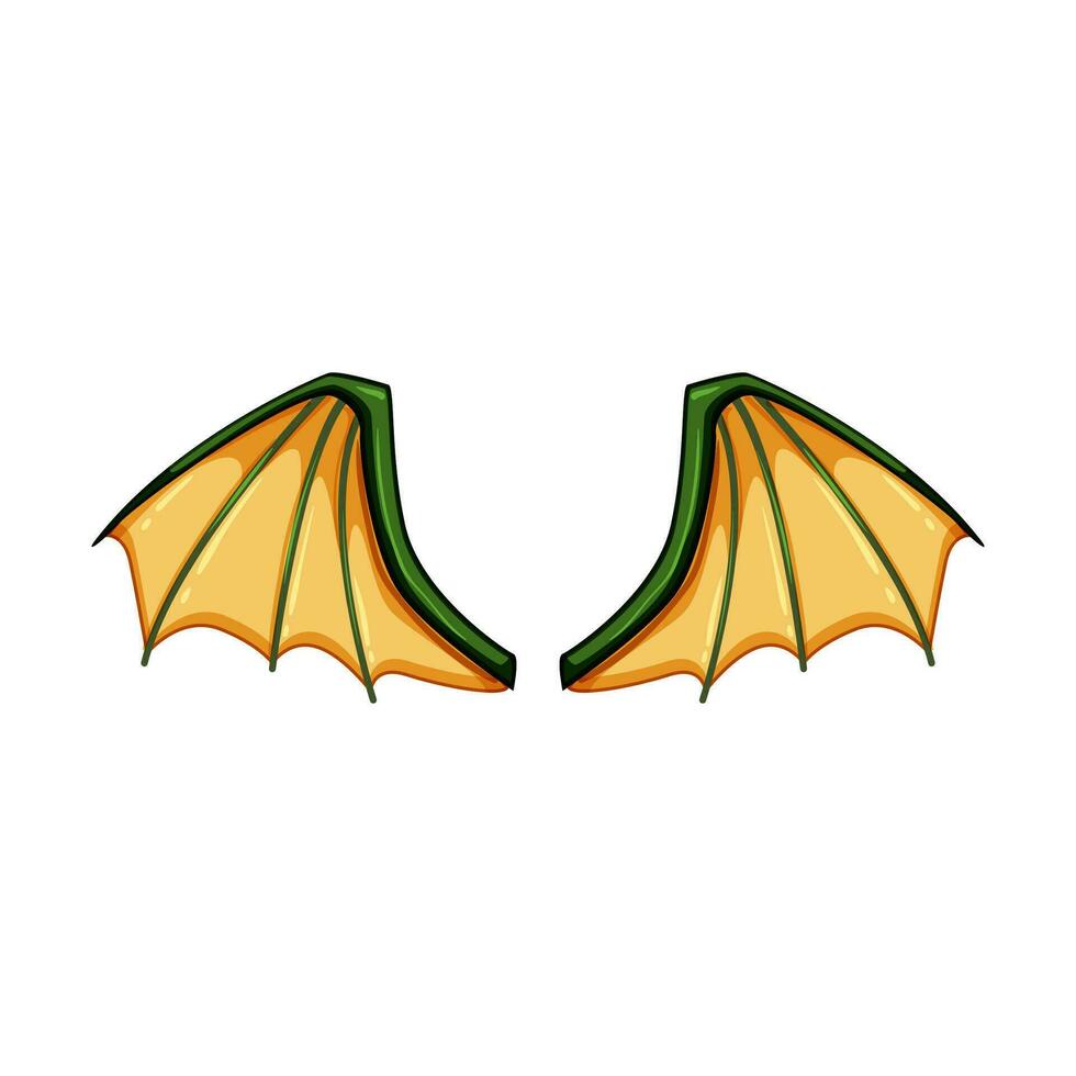 signe ailes dragon dessin animé vecteur illustration