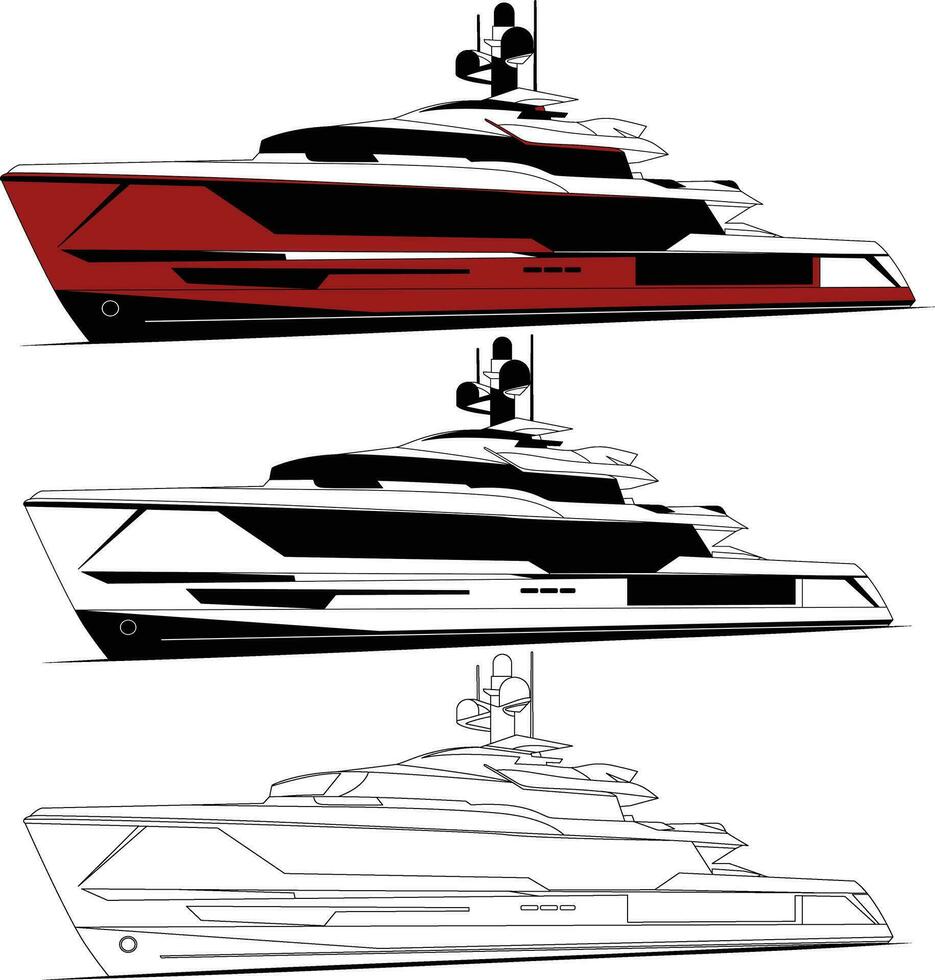 haute qualité yacht vecteur art, lequel est imprimable sur divers matériaux.