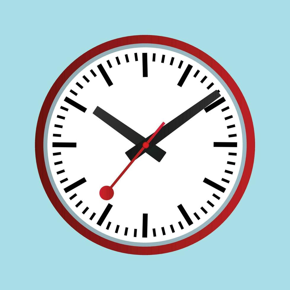 réaliste moderne l'horloge dessin animé plat icône, rétro et collection pour vecteur illustration.