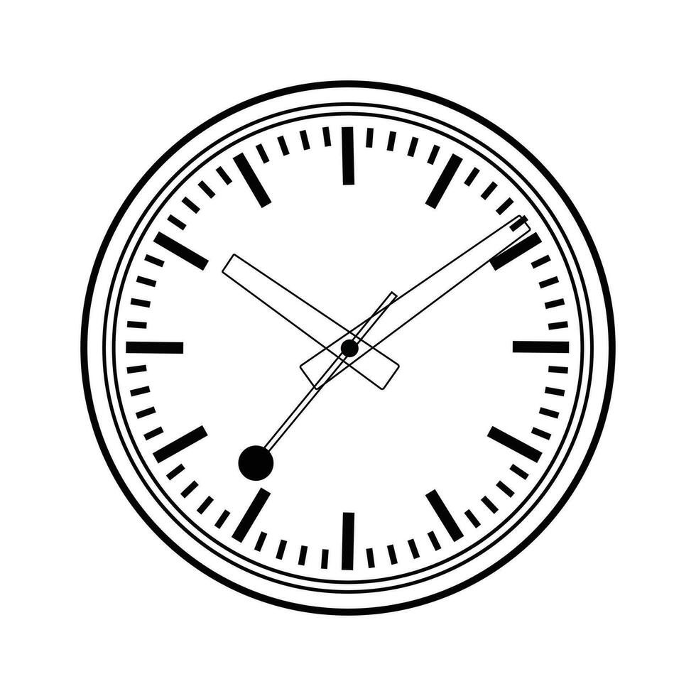 réaliste moderne l'horloge dessin animé plat icône, rétro et collection pour vecteur illustration.