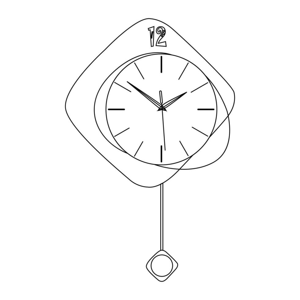 réaliste moderne l'horloge dessin animé plat icône, rétro et collection pour vecteur illustration.