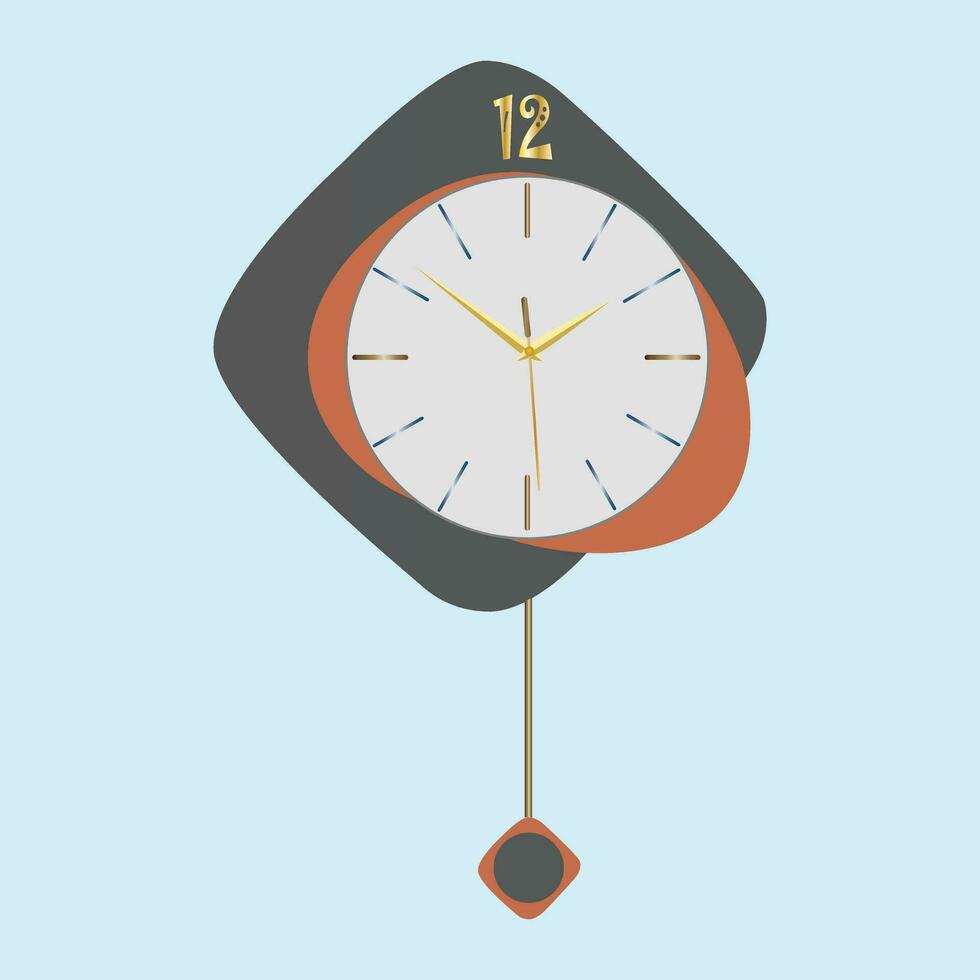 réaliste moderne l'horloge dessin animé plat icône, rétro et collection pour vecteur illustration.