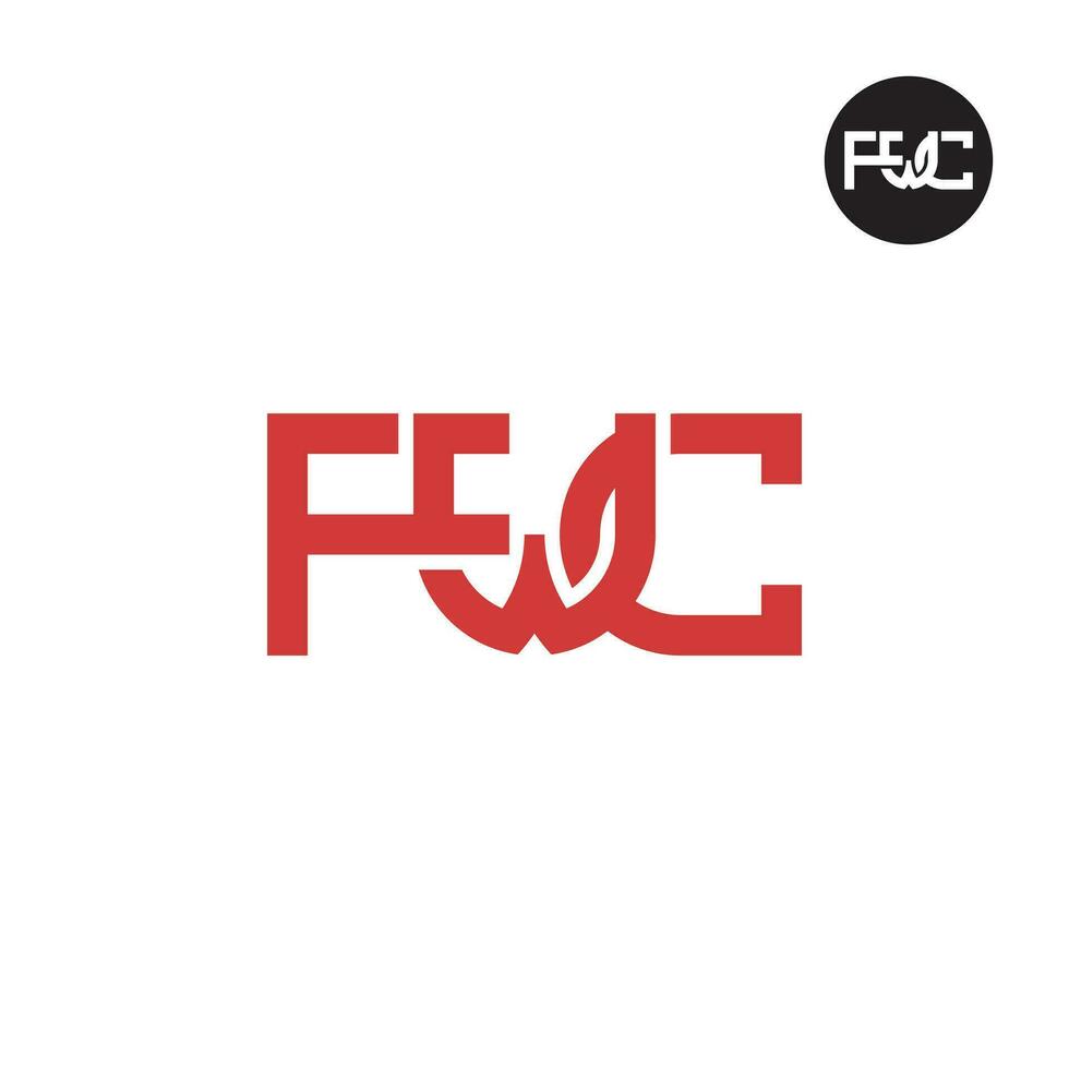 lettre fwc monogramme logo conception vecteur