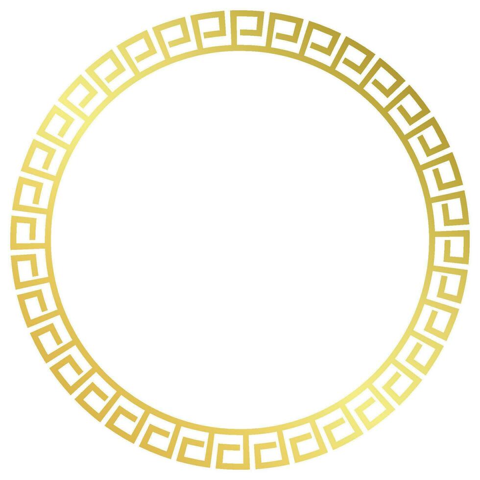 or Cadre cercle modèle pour médailles et récompenses vecteur