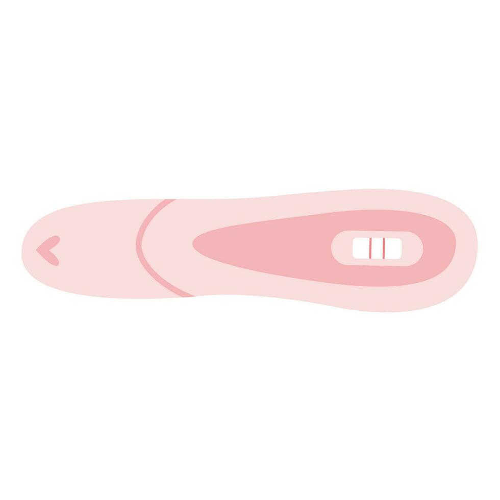 grossesse tester avec positif résultat, deux lignes. féminin Enceinte bâton. plat vecteur illustration