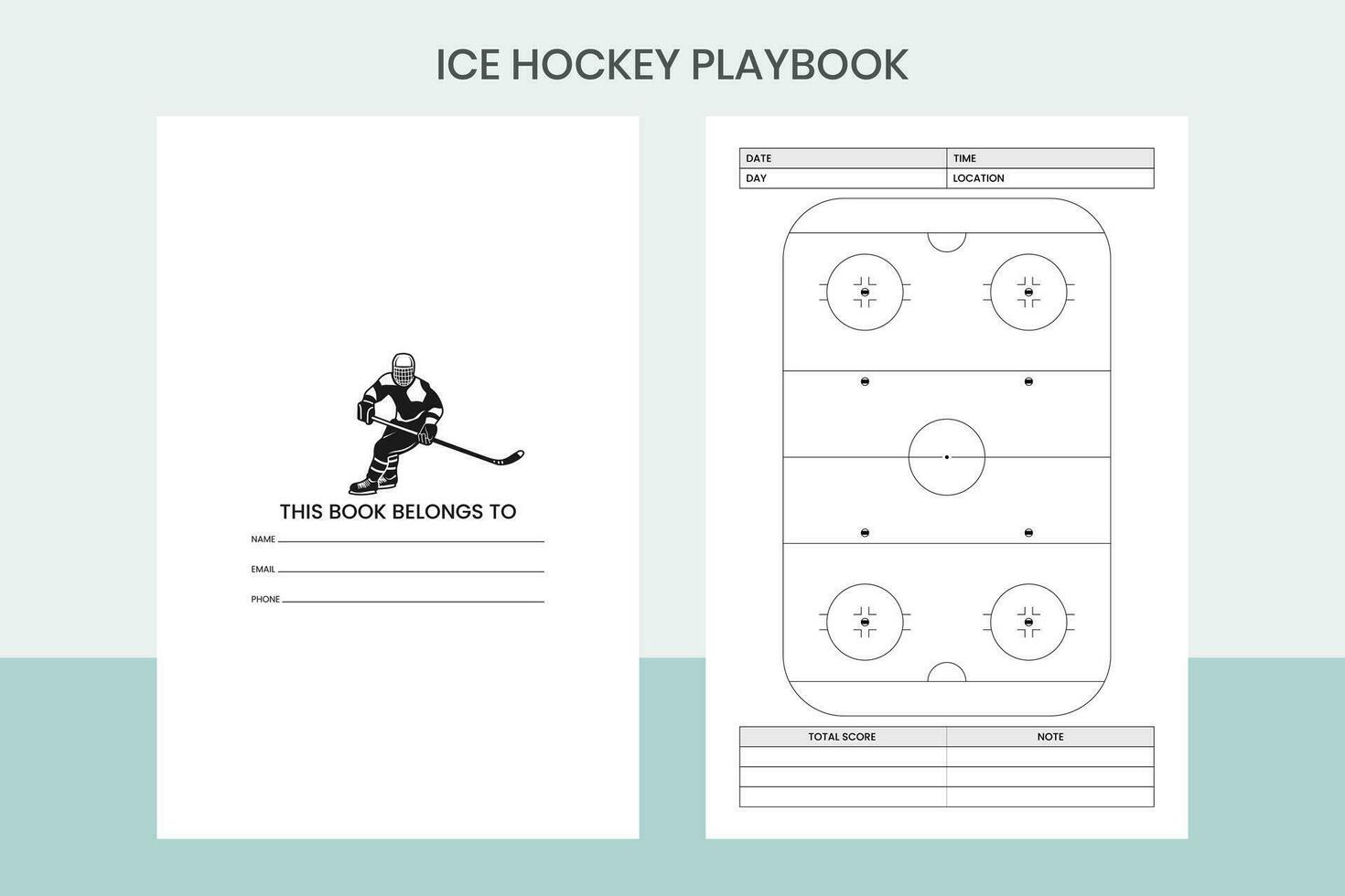 la glace le hockey playbook pro modèle vecteur