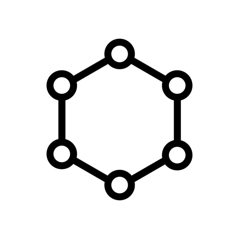 molécule icône vecteur. chimie illustration signe. scientifique symbole. chimique obligations logo. vecteur