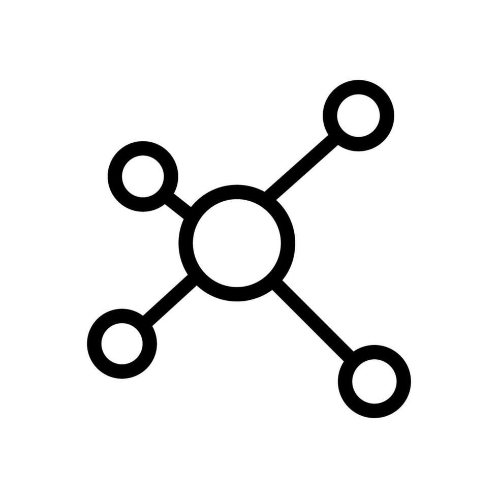 molécule icône vecteur. chimie illustration signe. scientifique symbole. chimique obligations logo. vecteur