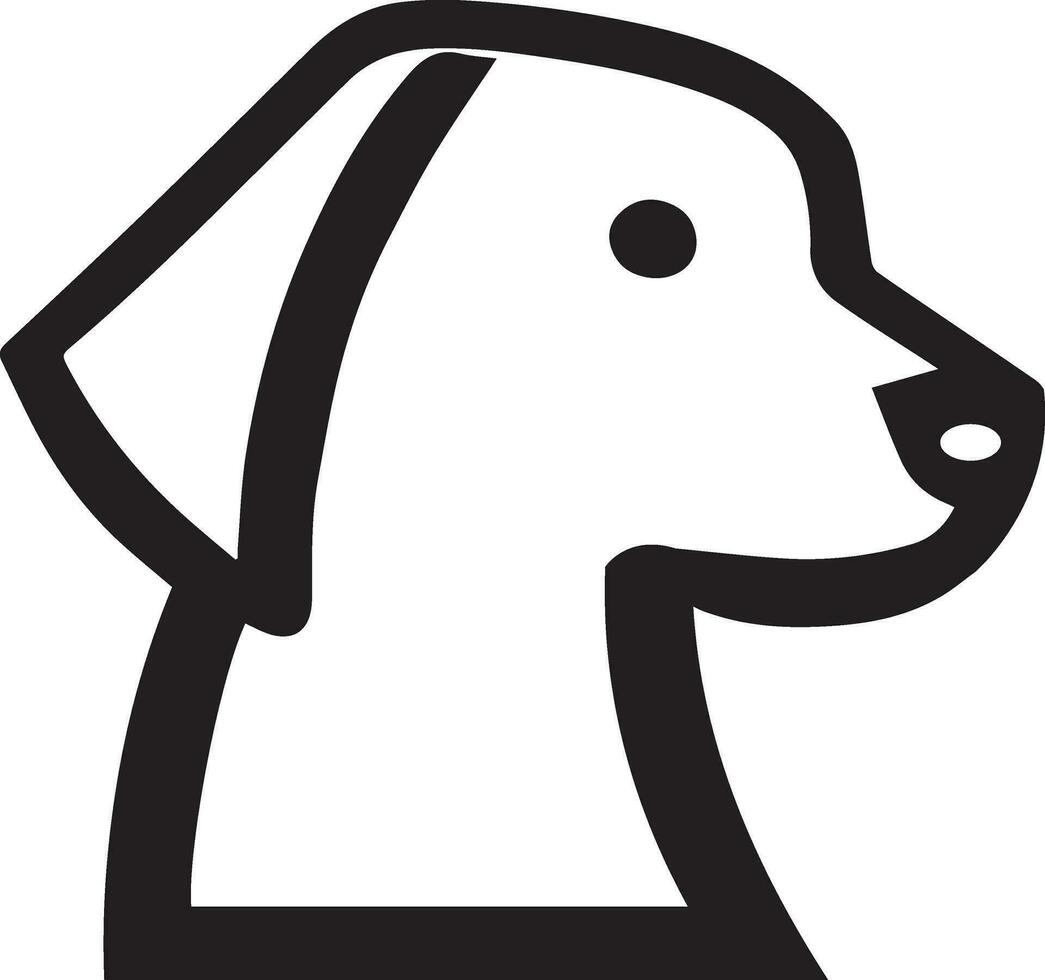 chien logo concept vecteur art illustration noir Couleur 2