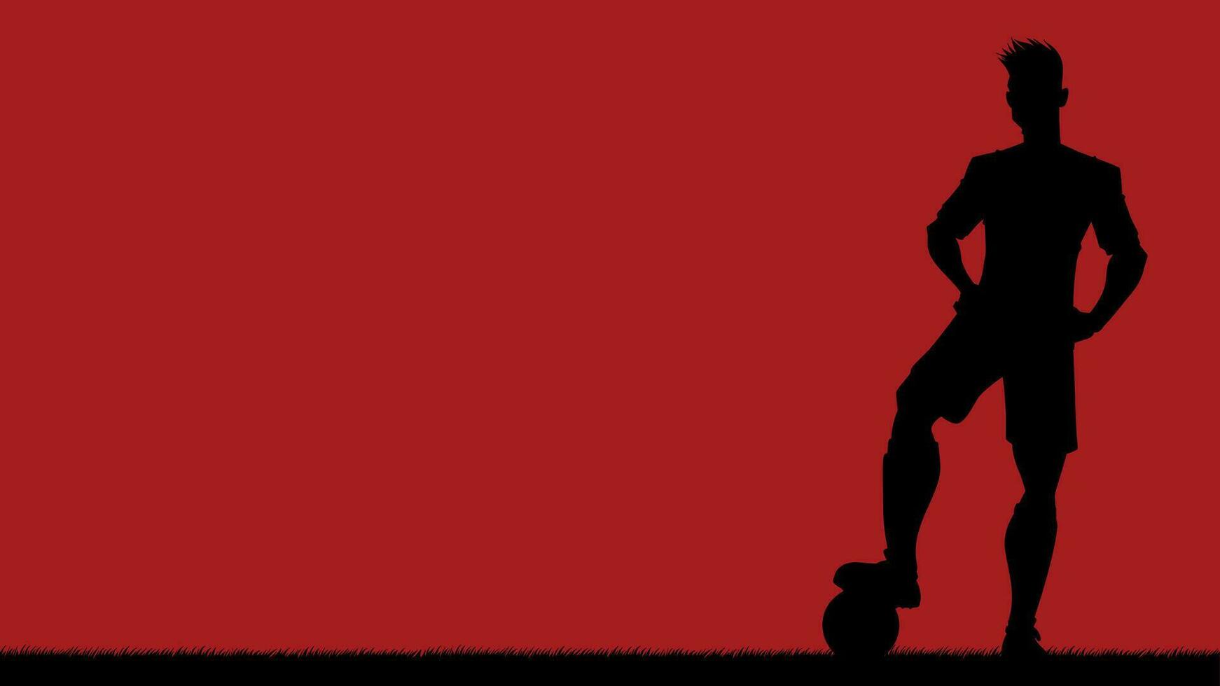 Football joueur silhouette Contexte vecteur