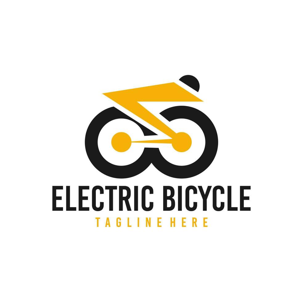 électrique vélo logo concept icône vecteur. Facile conception moderne électrique bicyclette tecnologie vecteur. vecteur