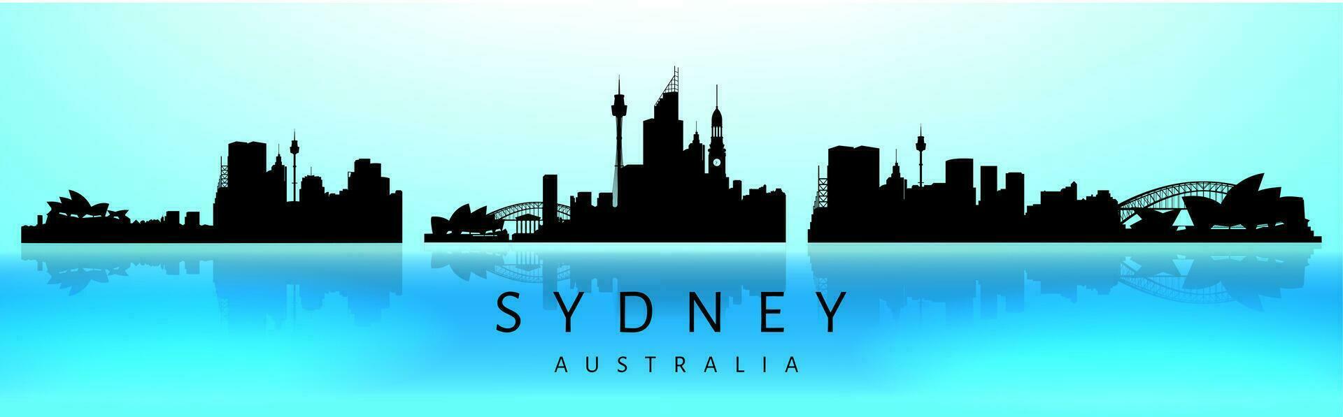 silhouette Sydney horizon ensemble. eps dix. vecteur illustration