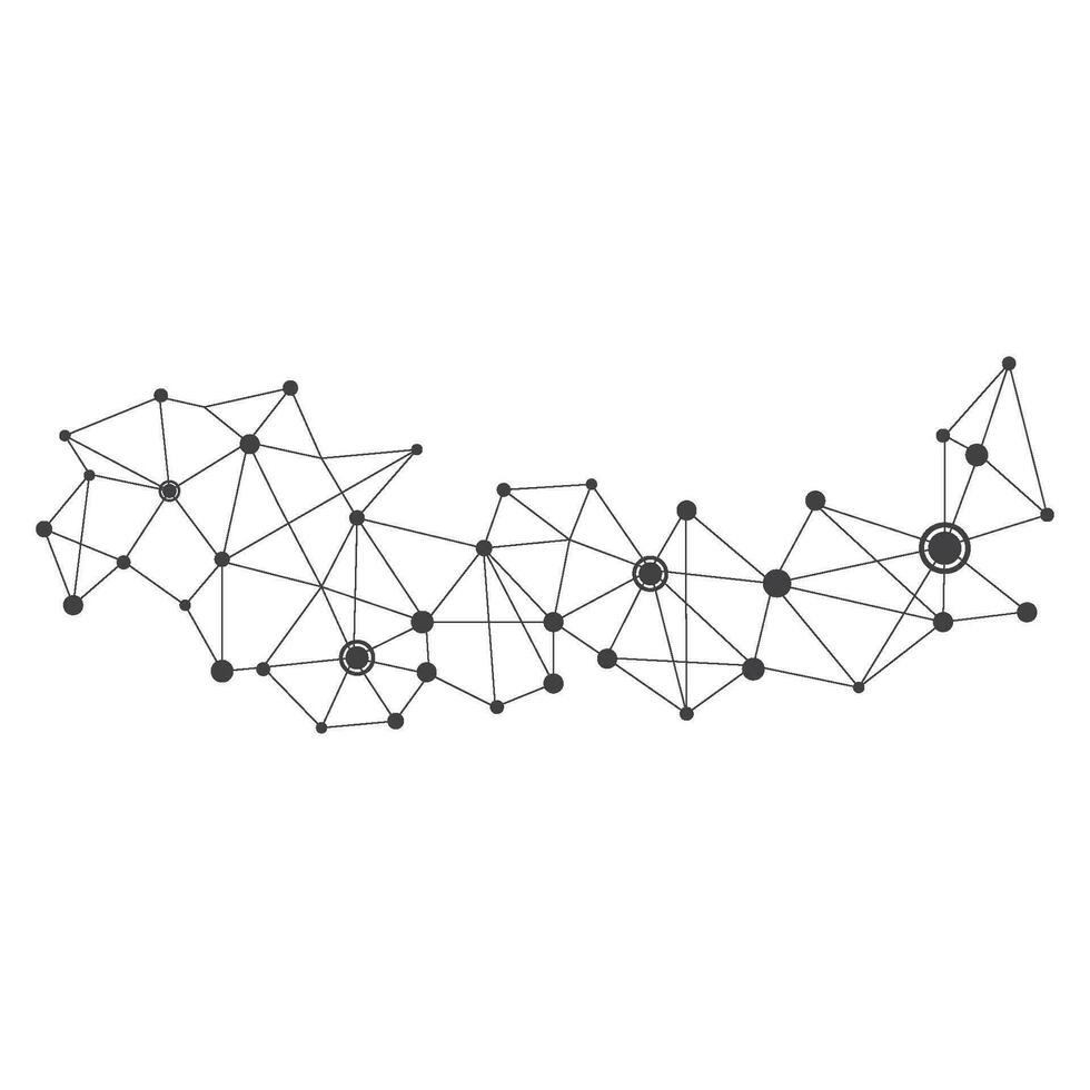 polygonal espace Contexte avec de liaison points et lignes vecteur
