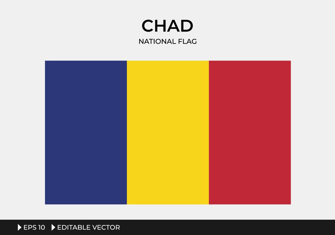 illustration du drapeau national du tchad vecteur