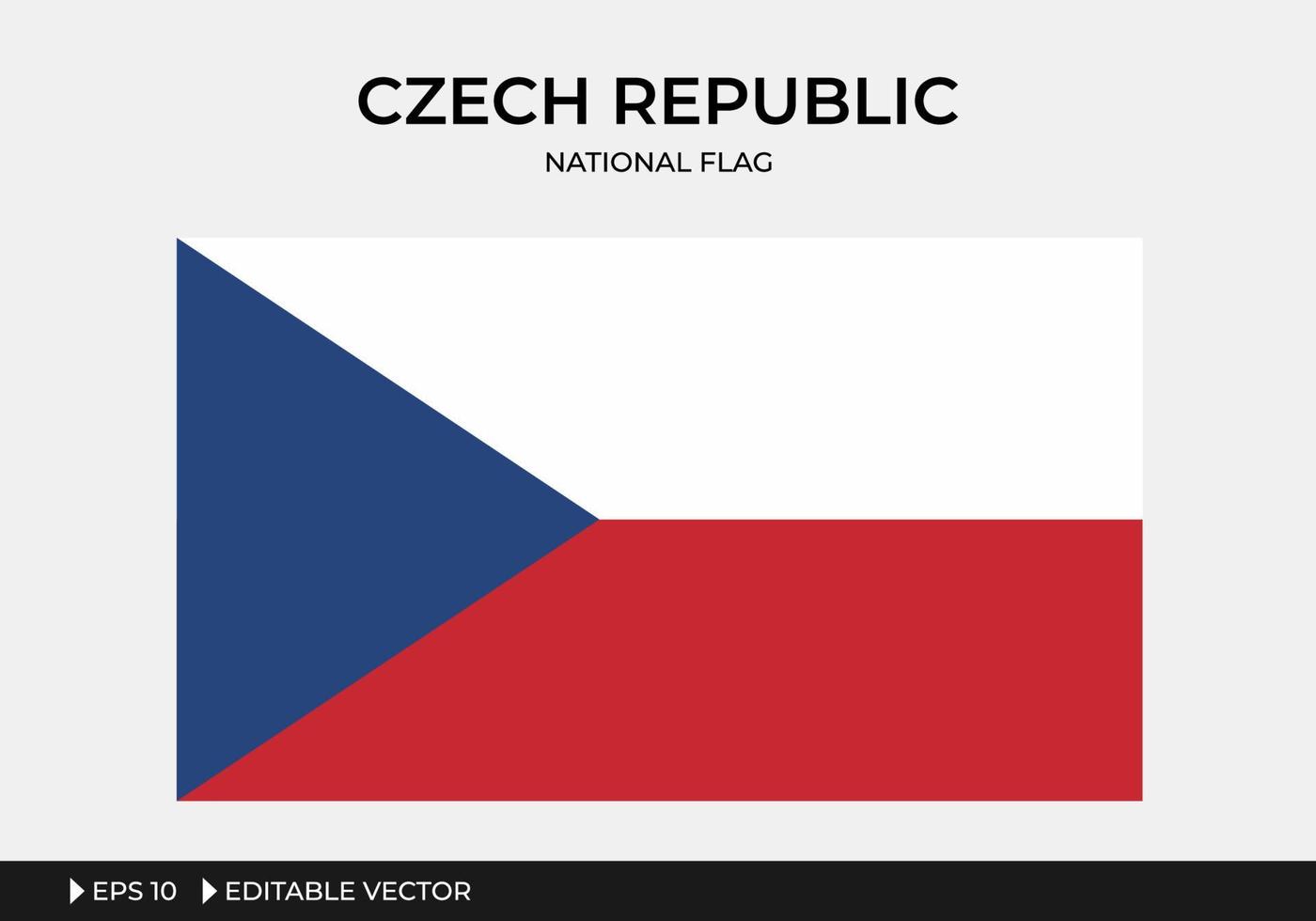 illustration du drapeau national de la république tchèque vecteur