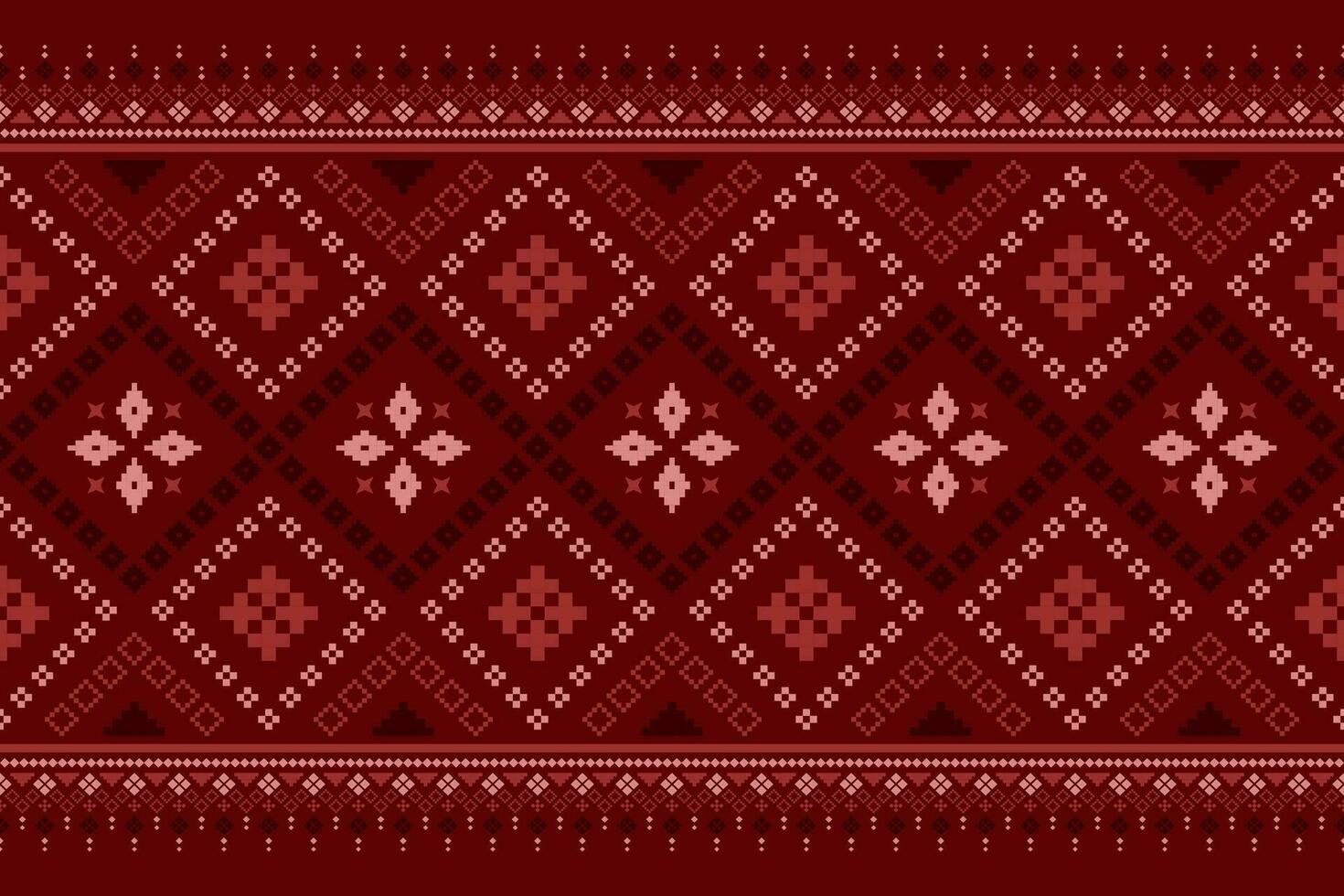 rouge traditionnel ethnique modèle paisley fleur ikat Contexte abstrait aztèque africain indonésien Indien sans couture modèle pour en tissu impression tissu robe tapis rideaux et sarong vecteur