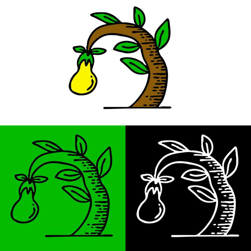 environnement illustration concept avec écologiquement amical des arbres et lumières, lequel pouvez être utilisé pour Icônes, logos ou symboles dans plat conception style vecteur