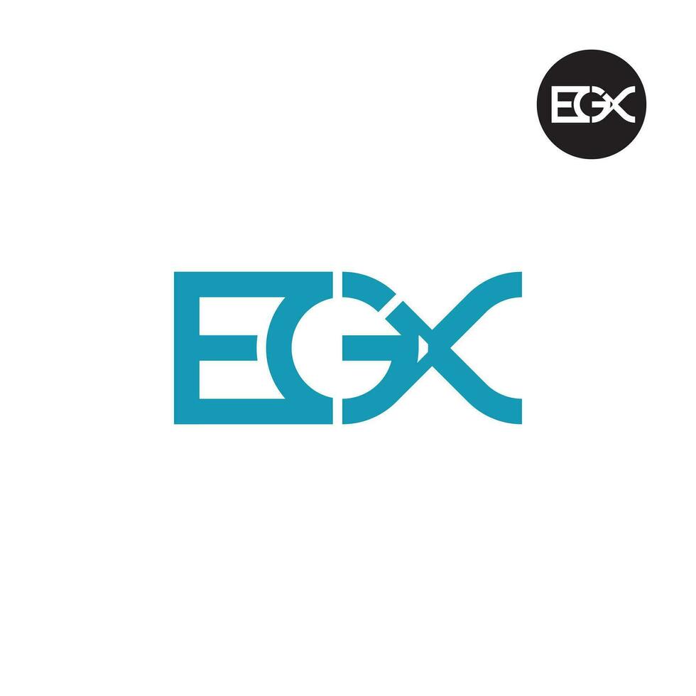 lettre egx monogramme logo conception vecteur
