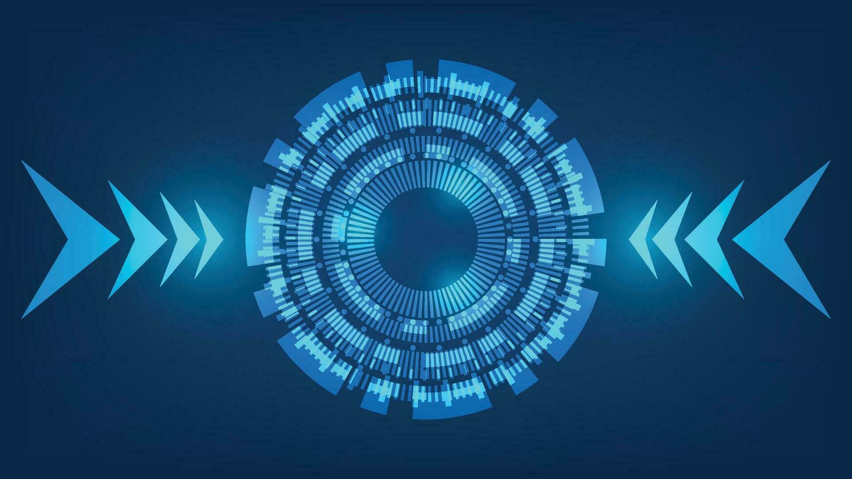 écran hud numérique cercle hi tech pour un design graphique moderne. concept de fond de technologie futuriste vecteur