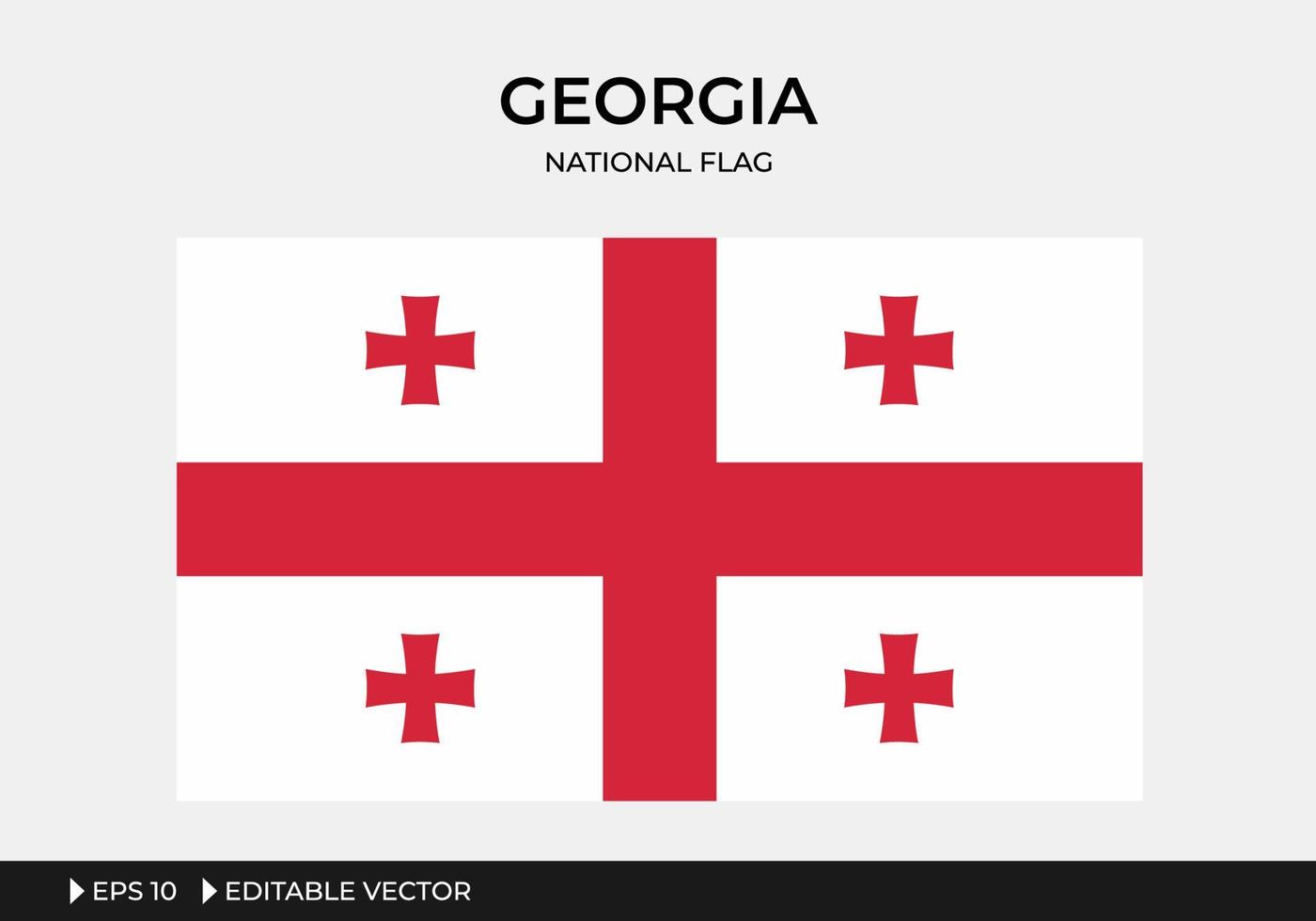 illustration du drapeau national de la Géorgie vecteur