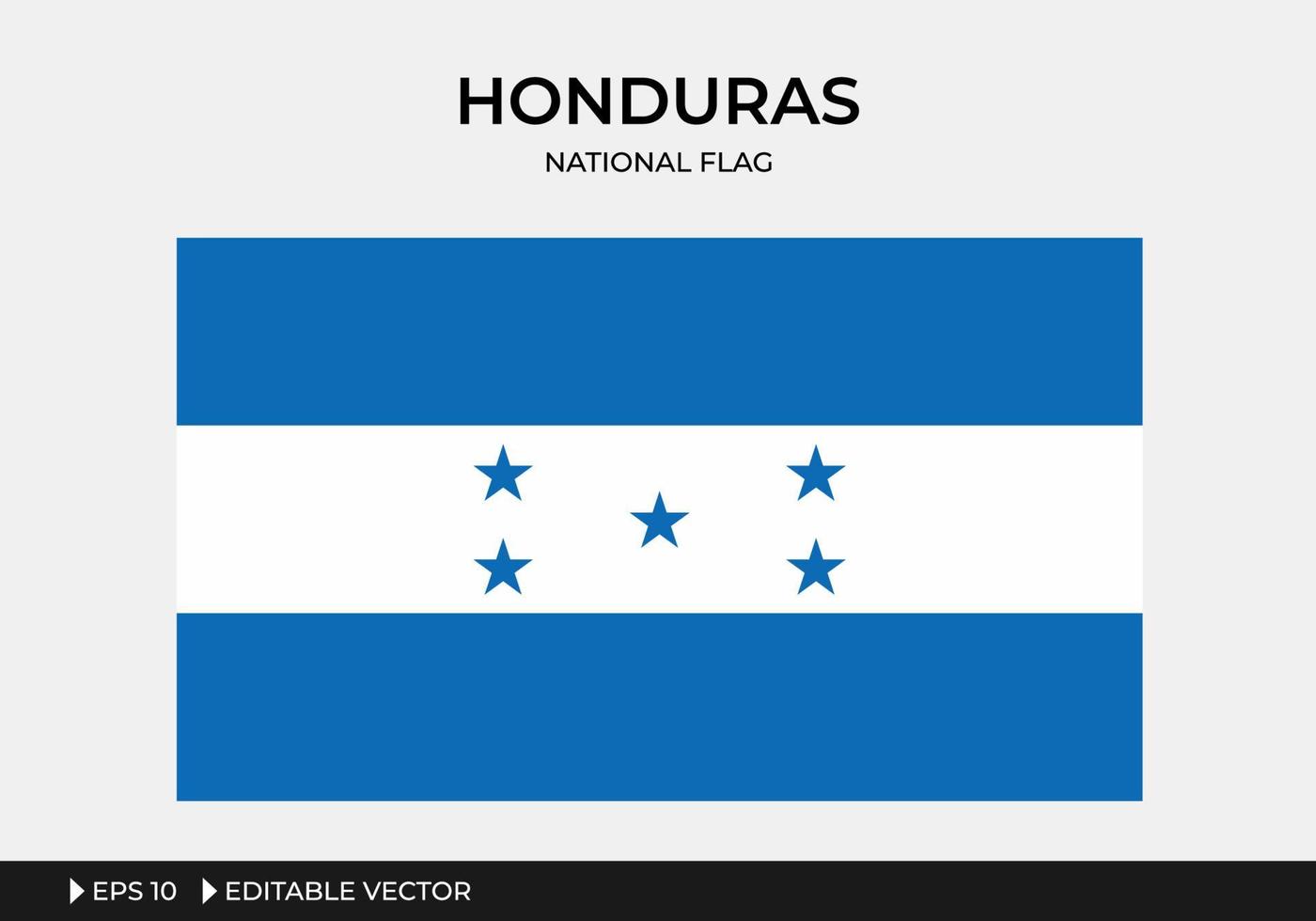 illustration du drapeau national du hondura vecteur