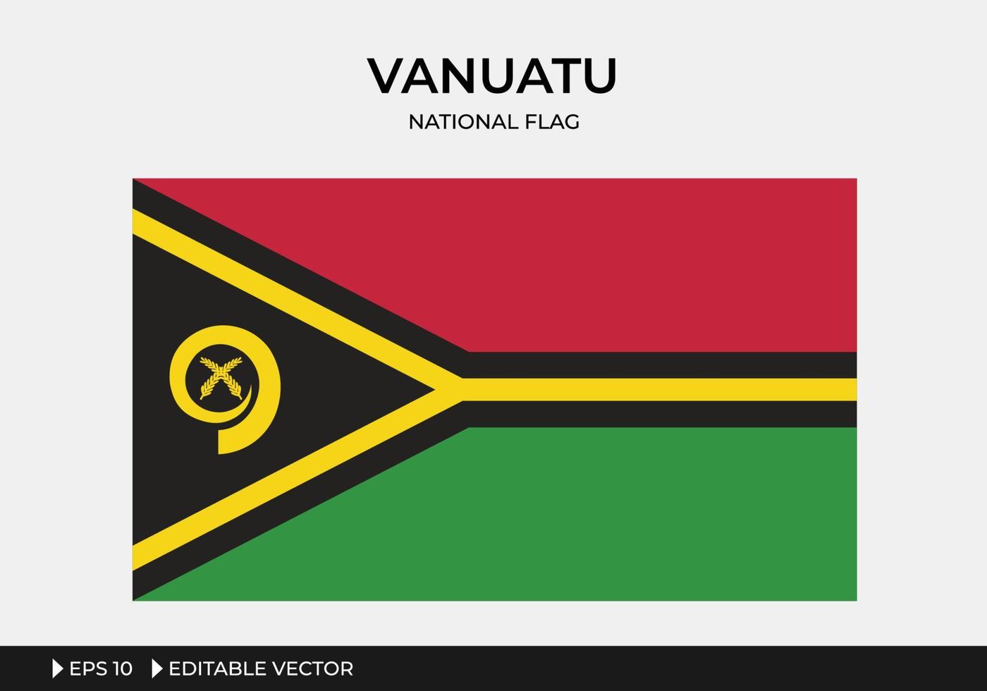 illustration du drapeau national du vanuatu vecteur