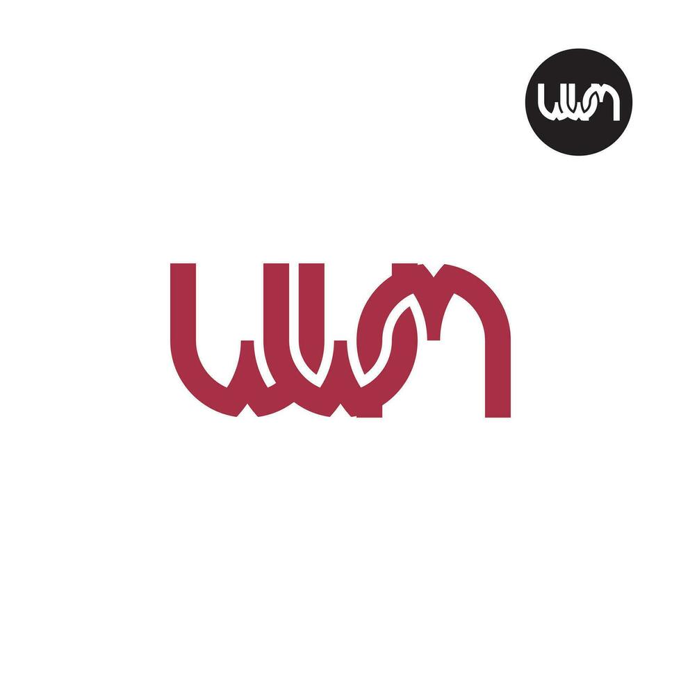 lettre wwm monogramme logo conception vecteur