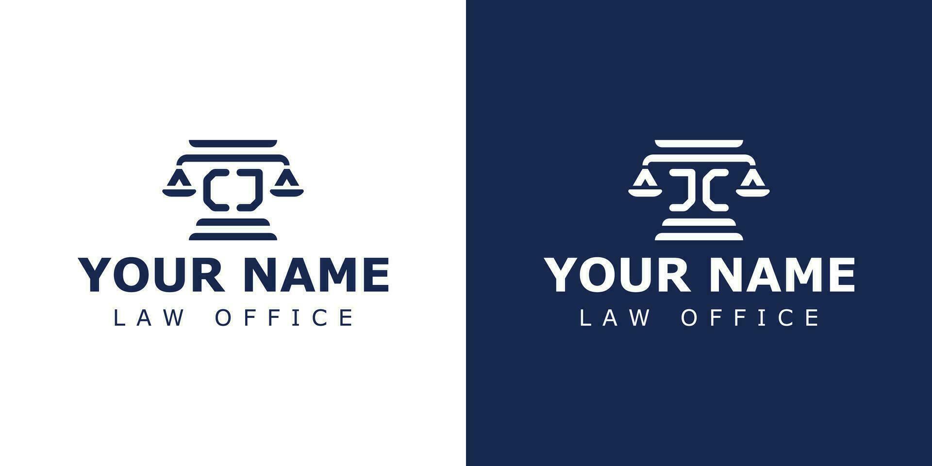 lettre cj et jc légal logo, adapté pour avocat, juridique, ou Justice avec cj ou jc initiales vecteur
