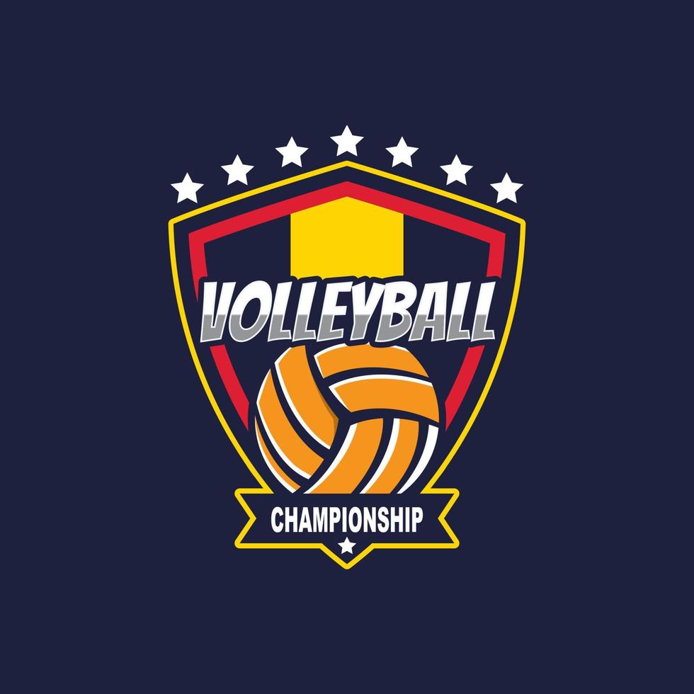 modèle de logo de volley-ball vecteur