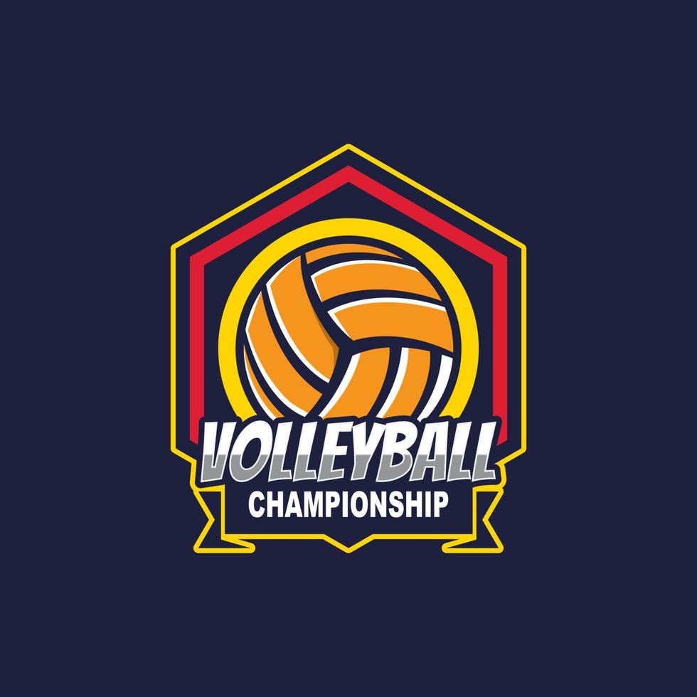 modèle de logo de volley-ball vecteur