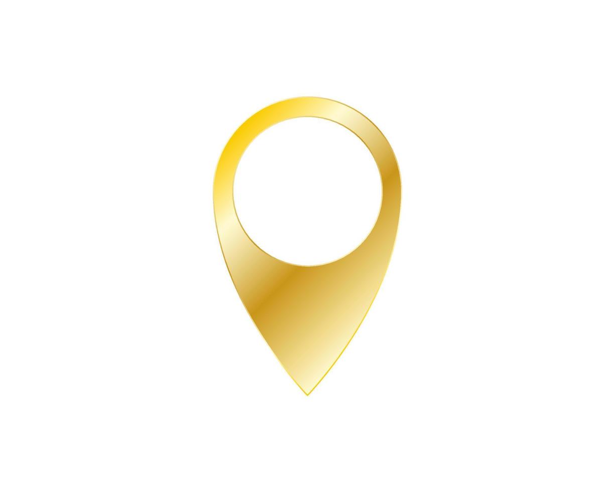 icône de localisation de marqueur doré. illustration vectorielle. pointeur  de carte d'or isolé sur fond blanc. 3559442 Art vectoriel chez Vecteezy