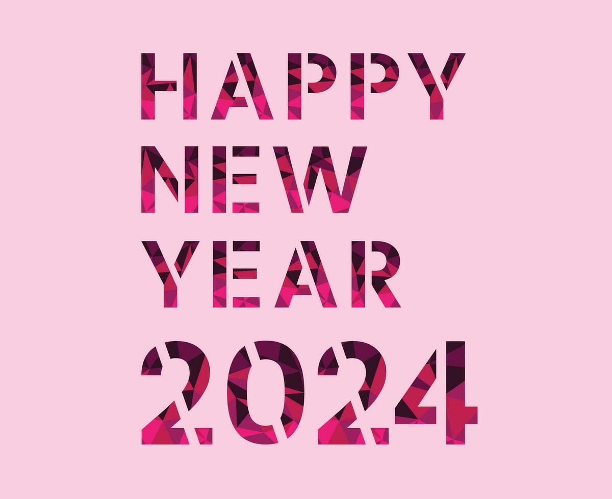 content Nouveau année 2024 abstrait violet graphique conception vecteur logo symbole illustration avec rose Contexte