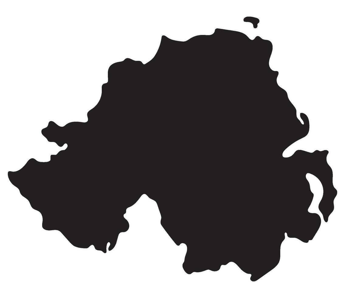 nord Irlande carte. carte de nord Irlande dans noir Couleur vecteur