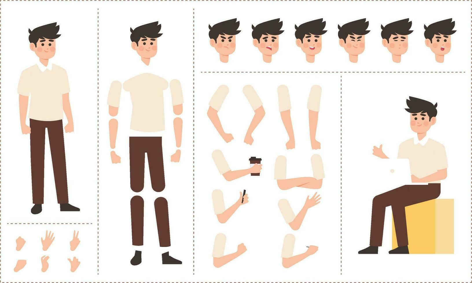 gratuit vecteur Masculin personnage illustration